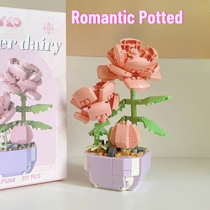 Bonsai Garden Lego - Mini Ingemaakte Bloemen Bouwsteen Sets Kids
