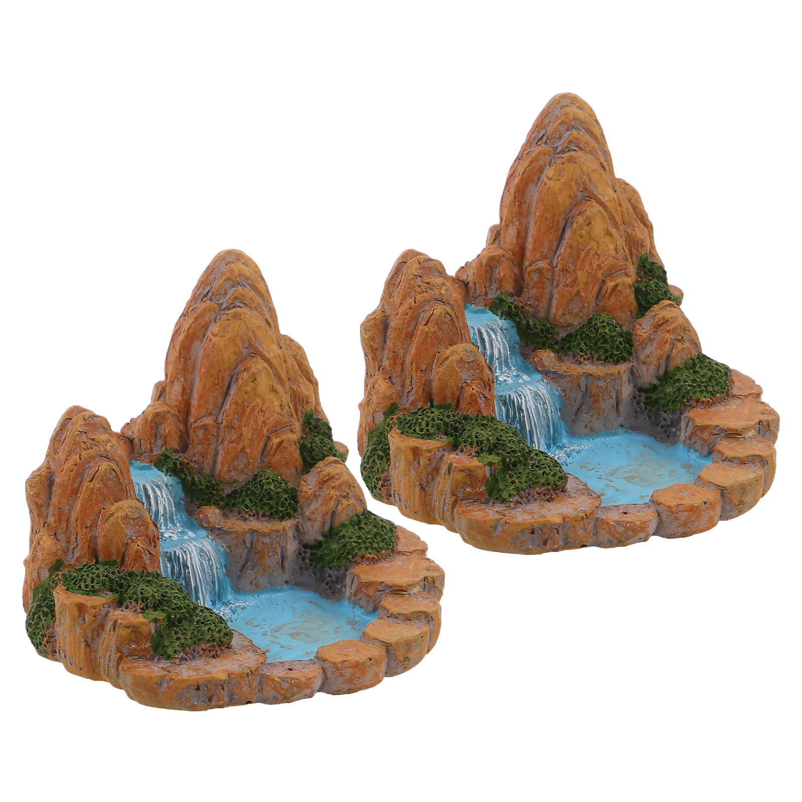 Bonsai Zen Garden Set - 2-delige miniatuur rotstuin set van hars,