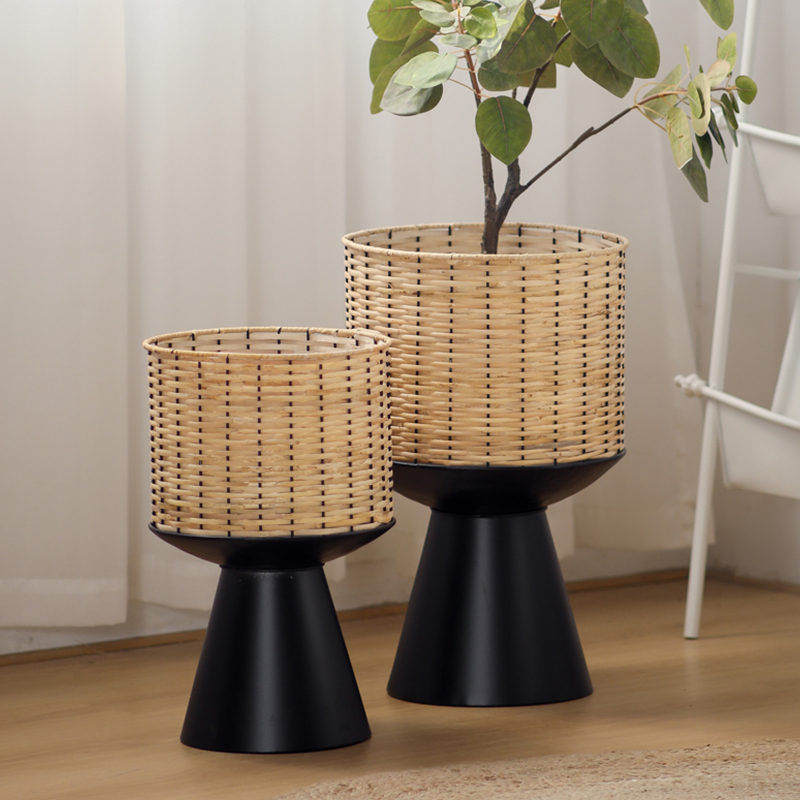 Rotan geweven bloempot moderne - Bonsai Garden Display Stands recensie en prijs