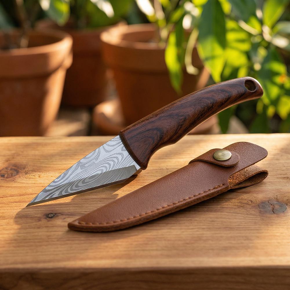 Houten handvat entmes met lere - Bonsai Tool Set recensie en prijs