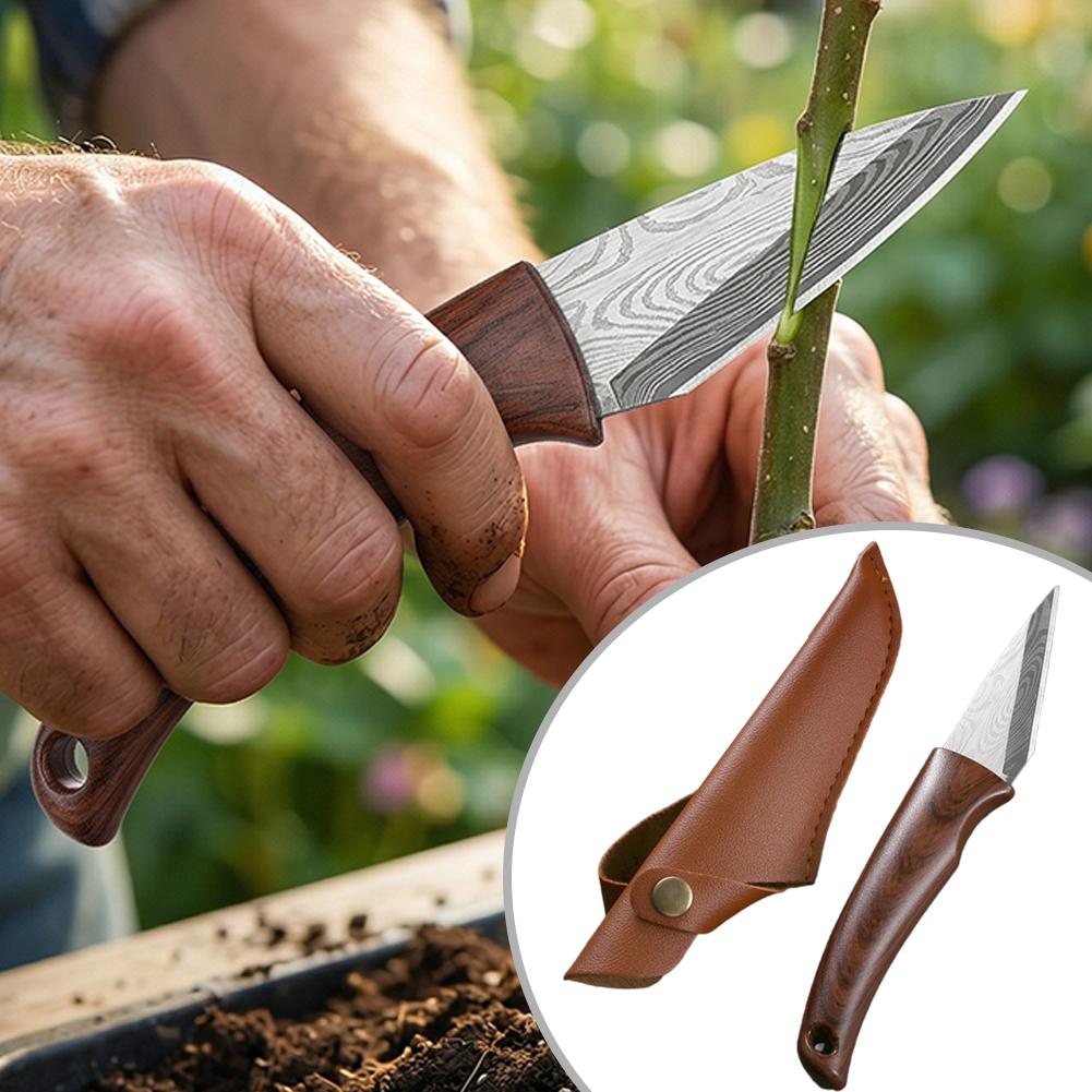 Houten handvat entmes met lere - Bonsai Tool Set recensie en prijs