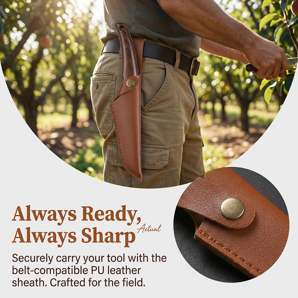 Houten handvat entmes met lere - Bonsai Tool Set recensie en prijs