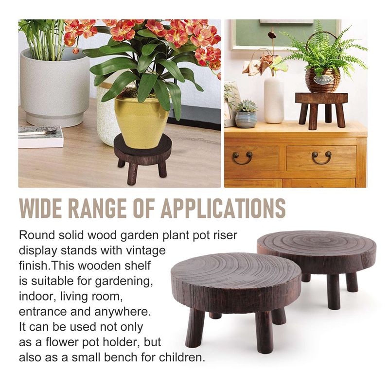 ABHU 2 Stuks Mini Houten Kruk  - Bonsai Garden Display Stands recensie en prijs