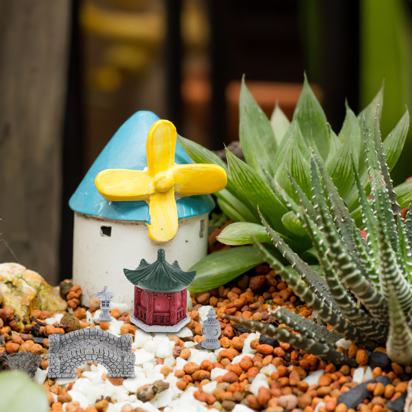 10-delige hars miniatuur lands - Bonsai Zen Garden Set recensie en prijs
