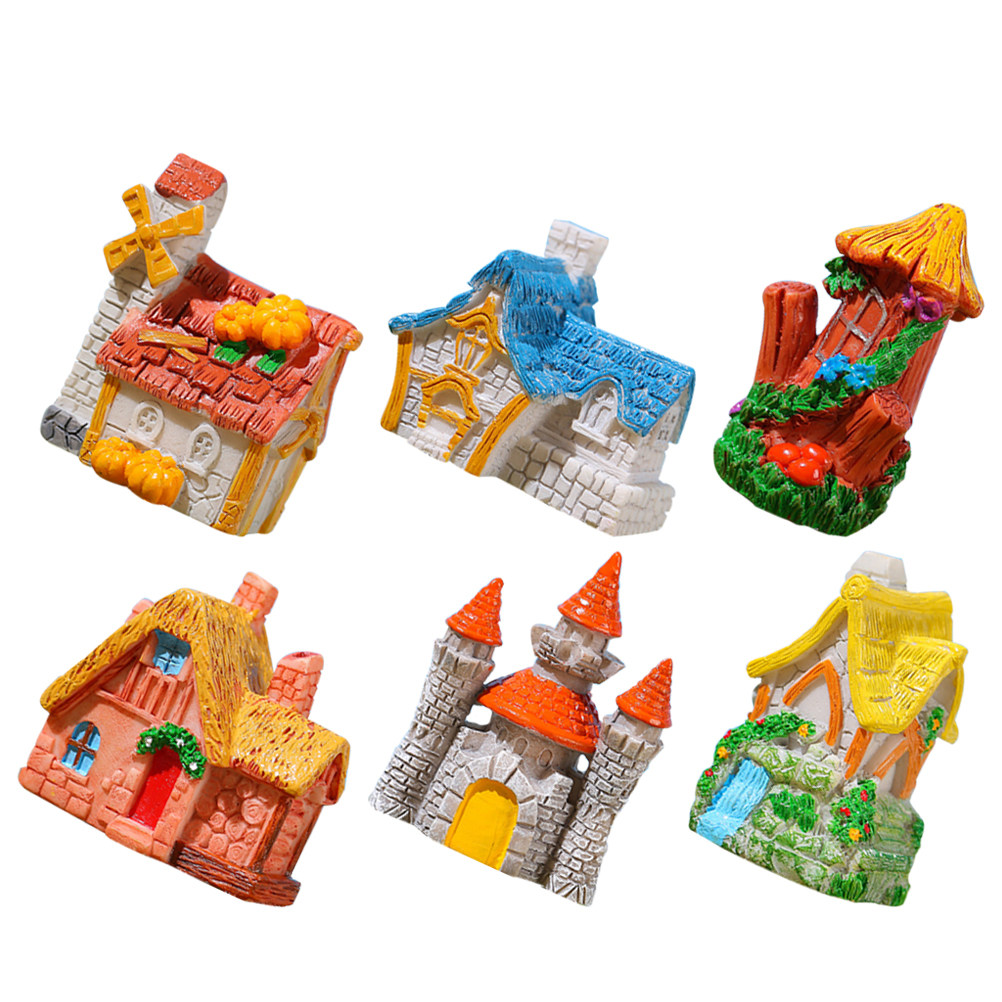 6 stuks hars mini-huisdecorati - Bonsai Garden House recensie en prijs