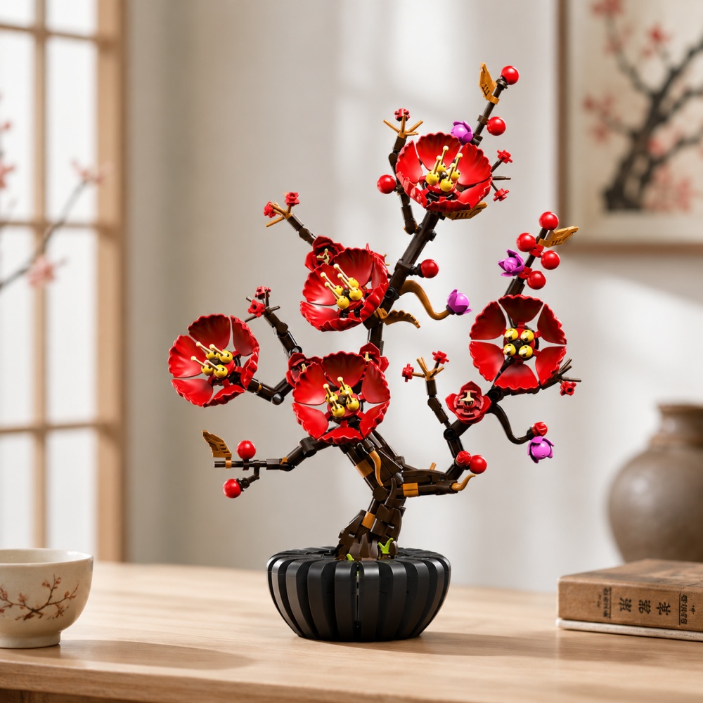 Pruimenbloesem Bonsai bouwsten - Bonsai Garden Lego recensie en prijs